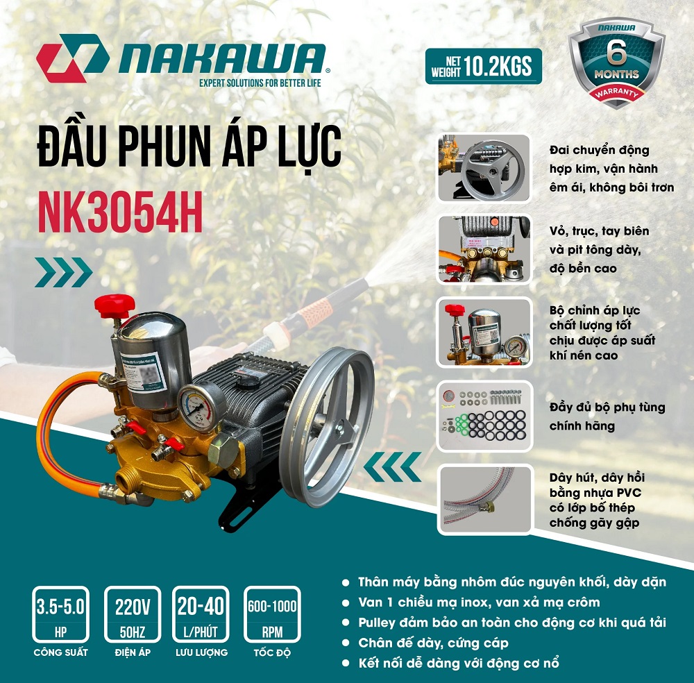 Đầu Phun Áp Lực 3HP Nakawa NK3054H