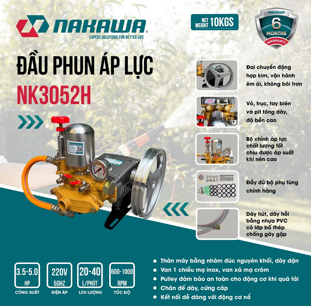 Đầu Phun Xịt Nakawa 3.5Hp NK-3052H