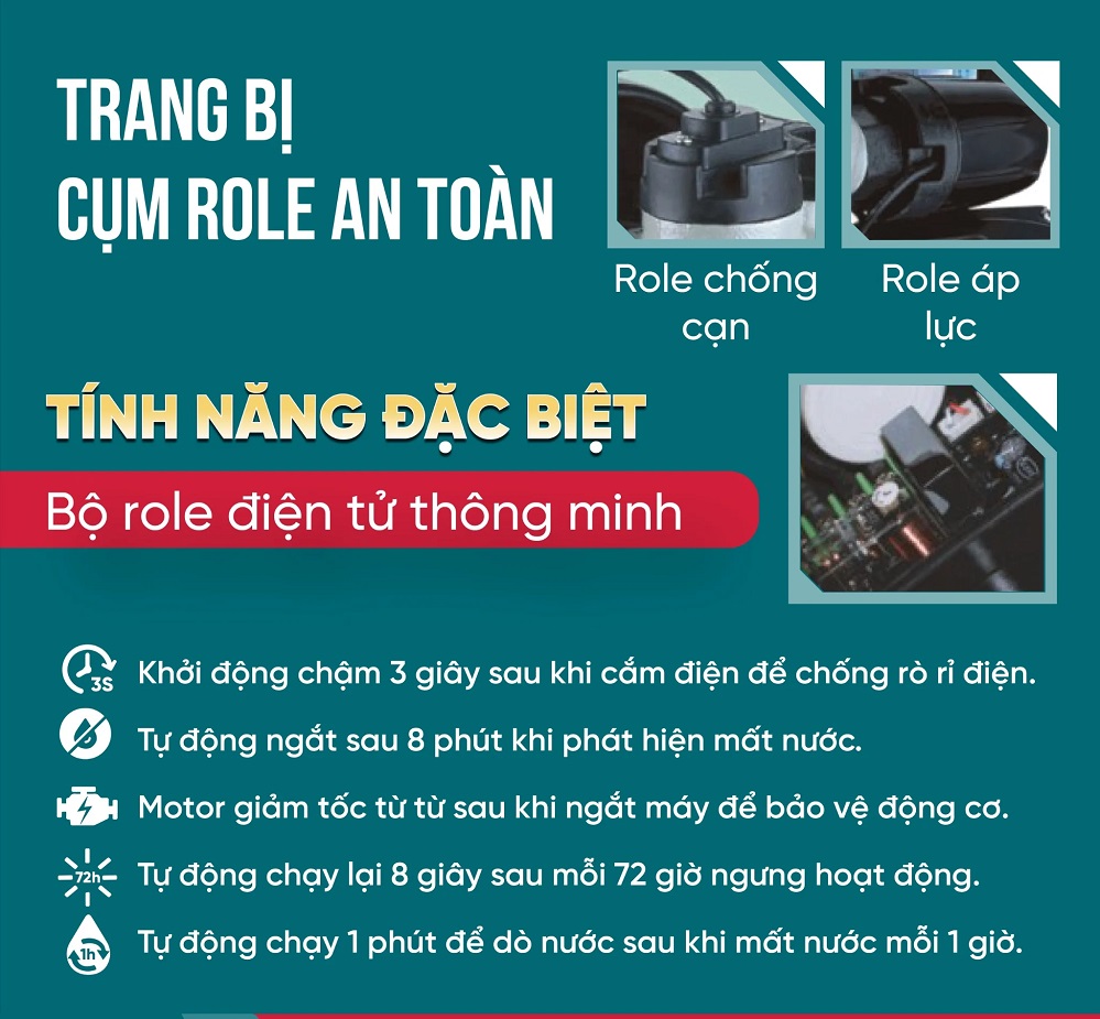 Máy Bơm Tăng Áp 850W Nakawa NK-BP850A