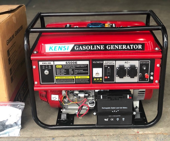 Máy Phát Điện 5Kw Chạy Xăng Kensi 6500E Đề