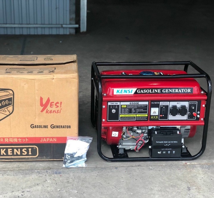 Máy Phát Điện 5Kw Chạy Xăng Kensi 6500E Đề