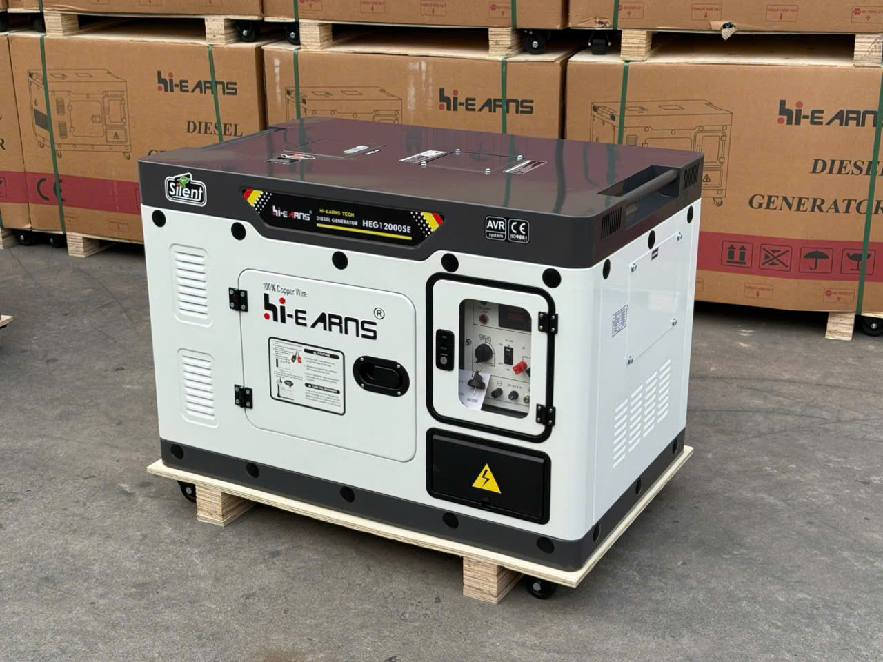 Máy Phát Điện Chạy Dầu 9Kw HI-EARNS HEG12000SE