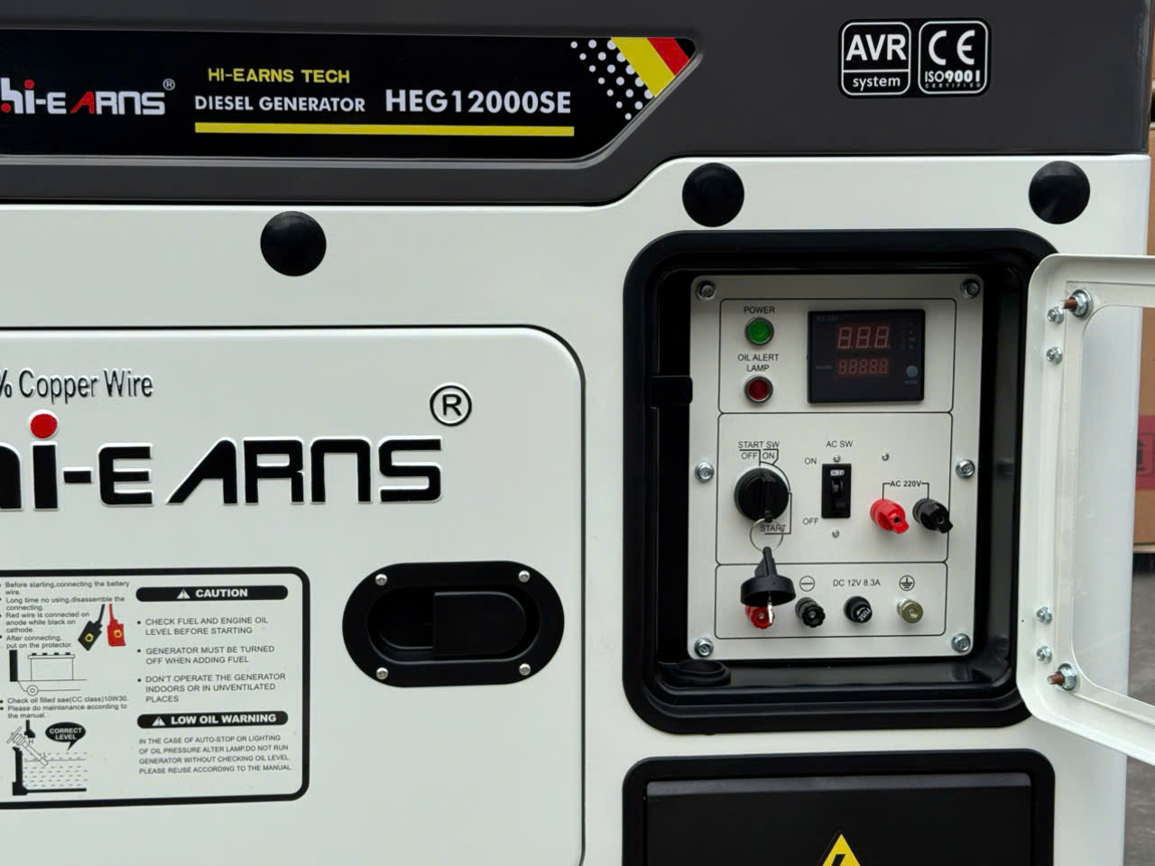 Máy Phát Điện Chạy Dầu 9Kw HI-EARNS HEG12000SE