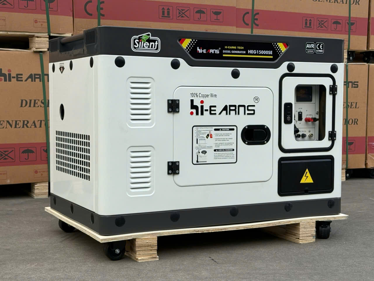 Máy Phát Điện Chạy Dầu 10Kw HI-EARNS HEG15000SE