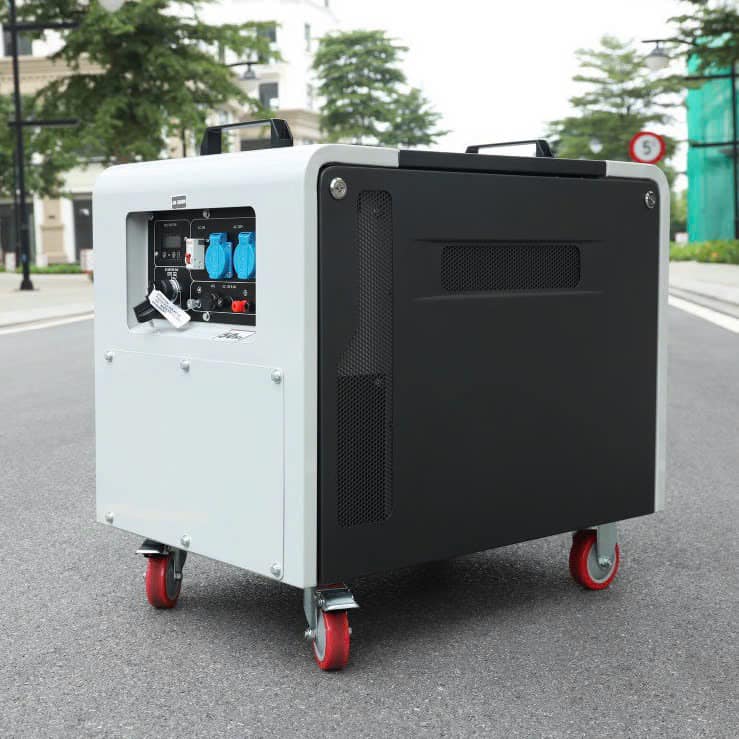 Máy phát điện chạy dầu 6kw Huspanda HD7600I inverter siêu cách âm