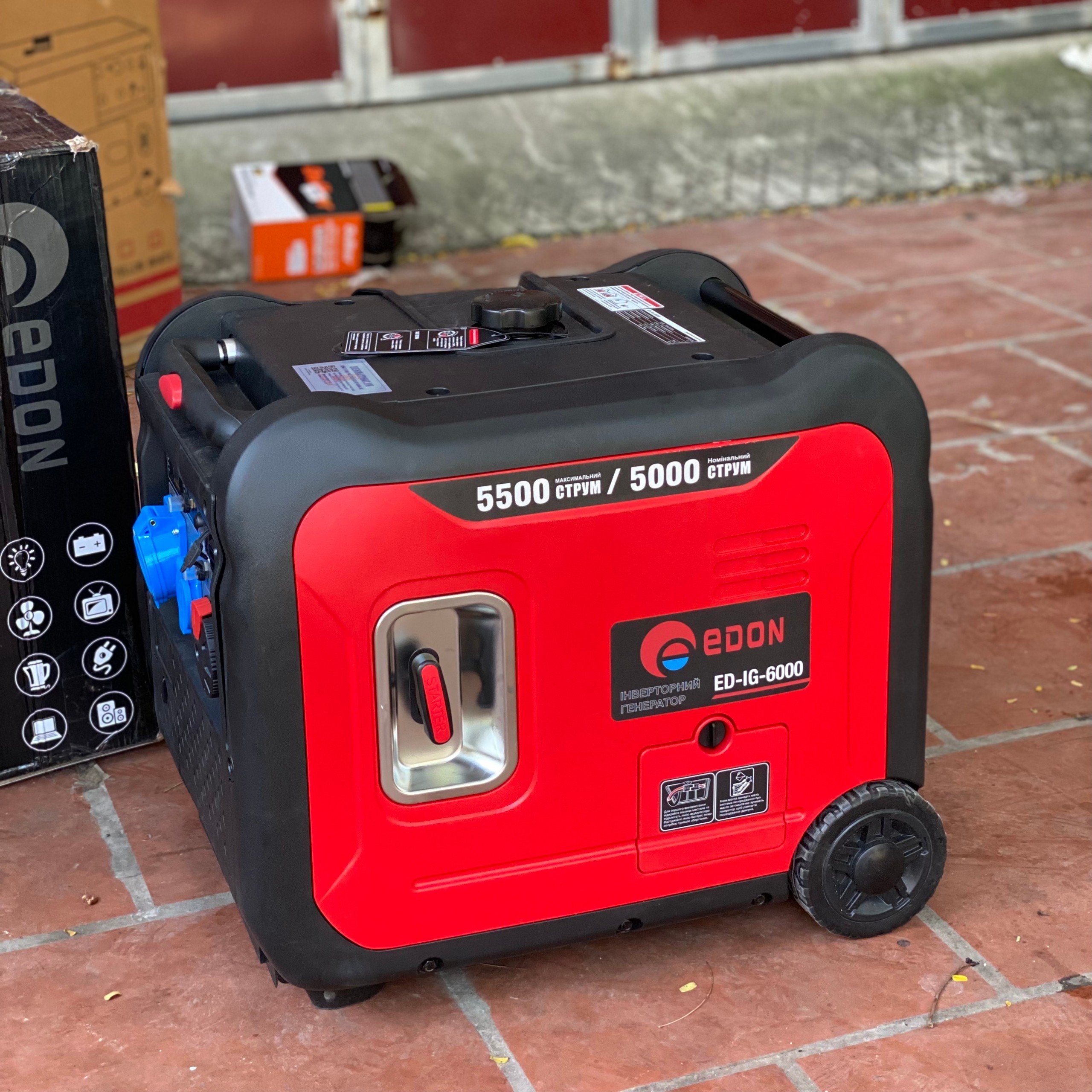 Máy Phát Điện Chạy Xăng 5Kw Edon ED-IG-6000 Siêu Cách Âm