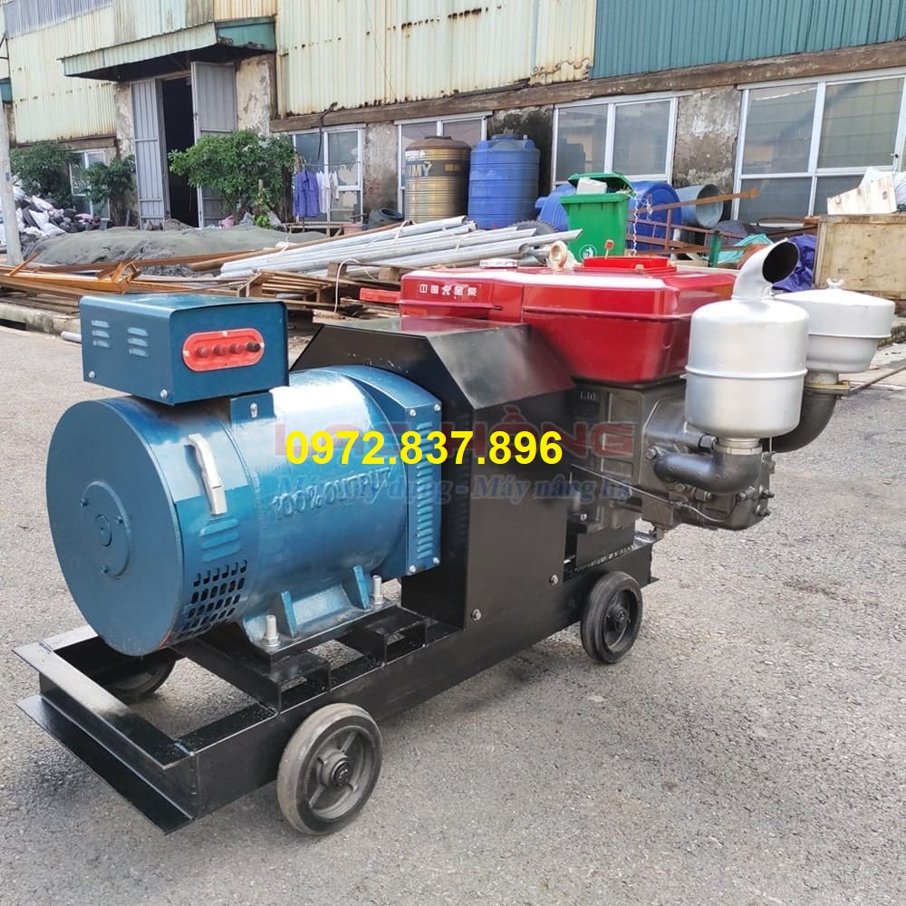 Máy Phát Điện Đầu Nổ Đông Phong 35HP 30KW 3 Pha (D35 Mát Gió, Đề)