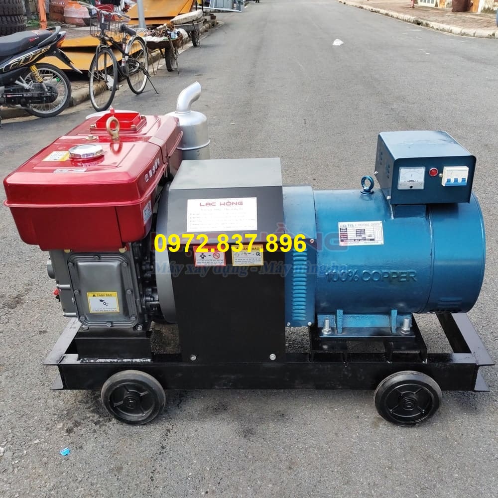 Máy Phát Điện Đầu Nổ Đông Phong 40HP 30KW 3 Pha (D40 Mát Nước, Đề)