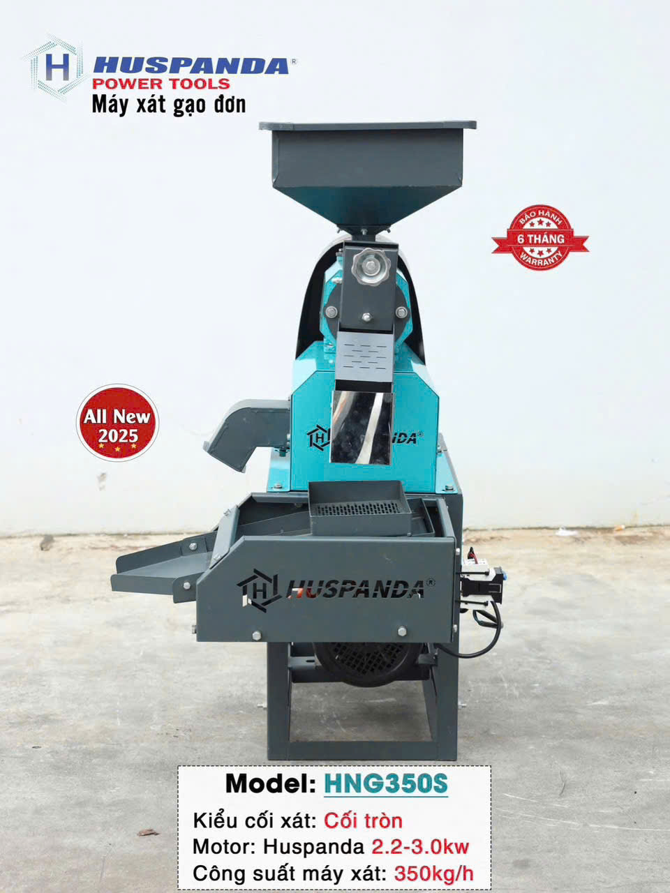 Máy Xát Gạo Đơn Huspanda HNG350S