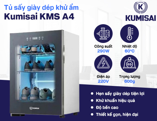 Tủ Sấy Giày Dép Khử Mùi Kumisai KMS A4