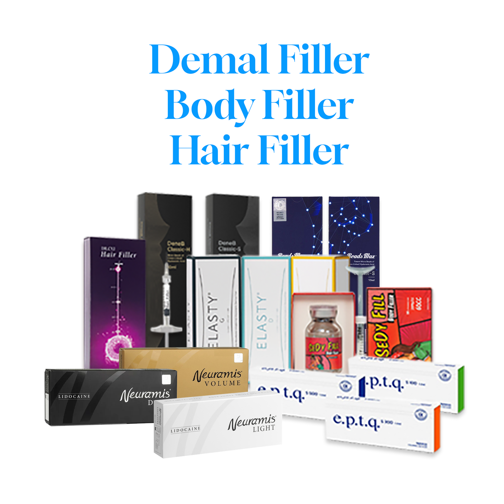 Rellenos Dérmicos, Rellenos Corporales, Rellenos Cabello