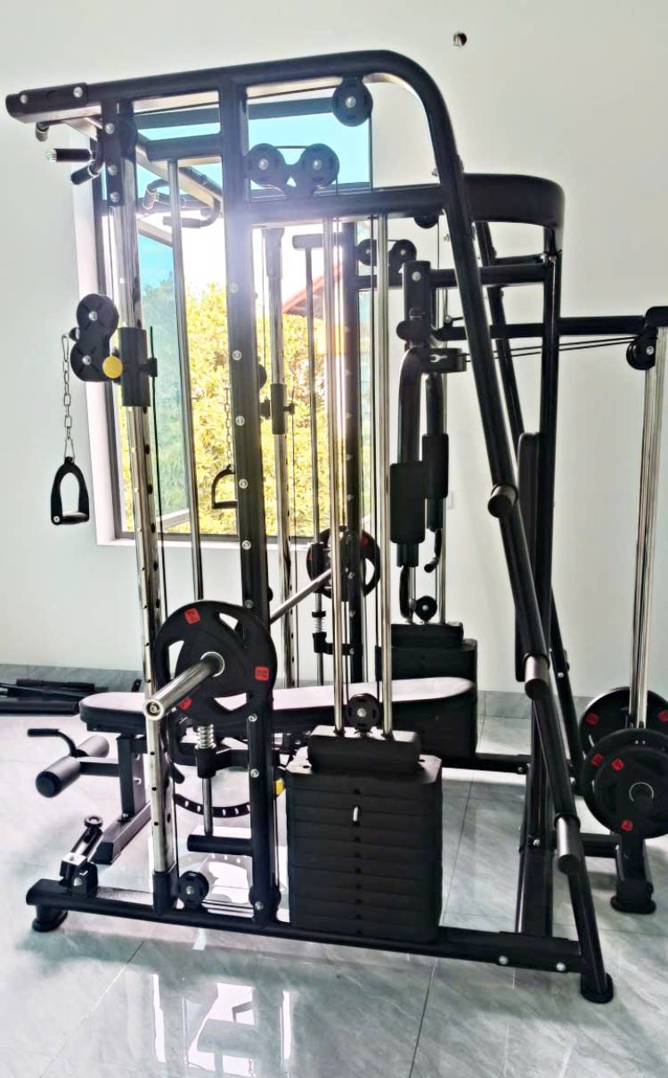 lắp đặt giàn tạ cho khách nhà