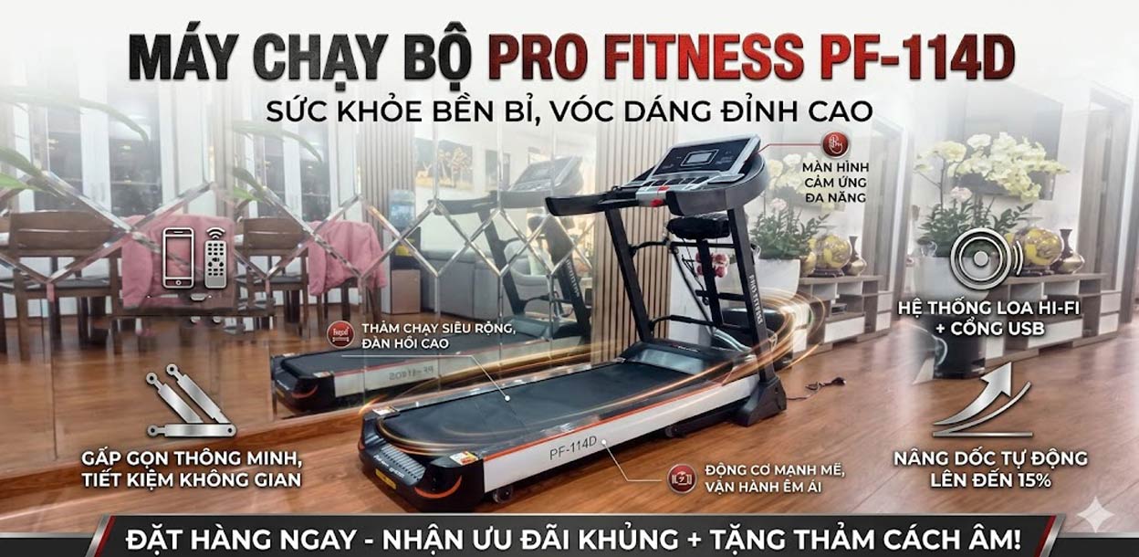 May chay bo Pro Fitness PF-114D