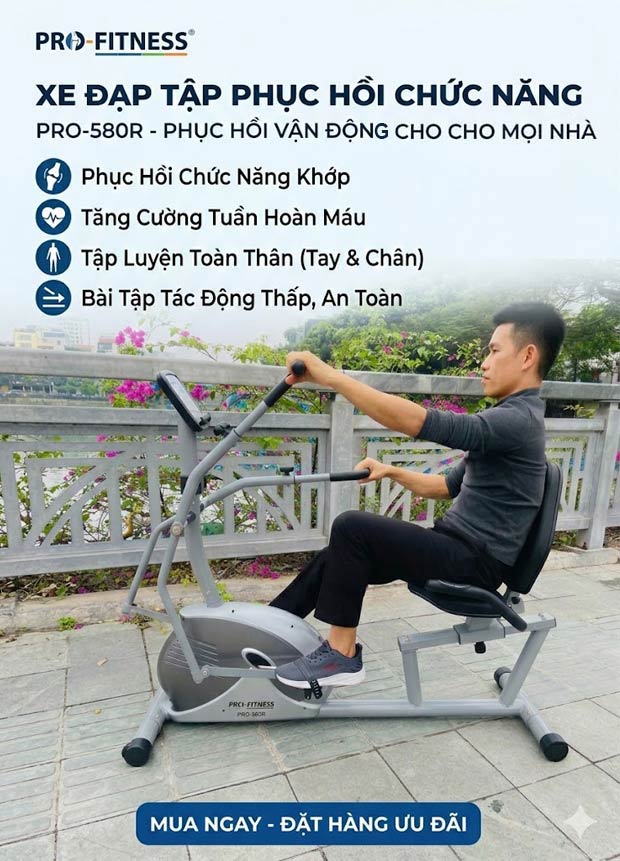 Xe dap tap phuc hoi chuc nang pro-580r