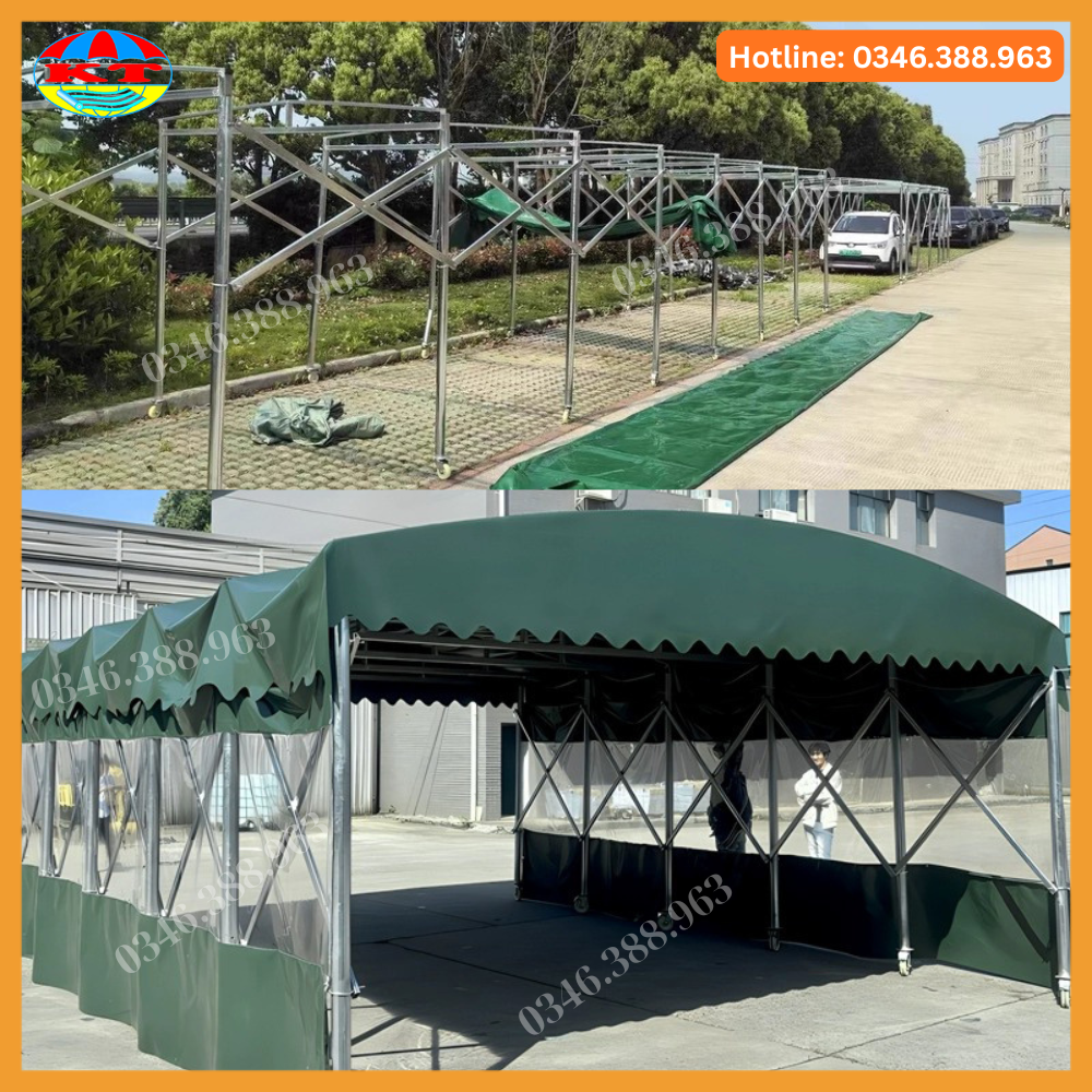 Nhà Bạt Dẫn Lối Di Động Có Bánh Xe