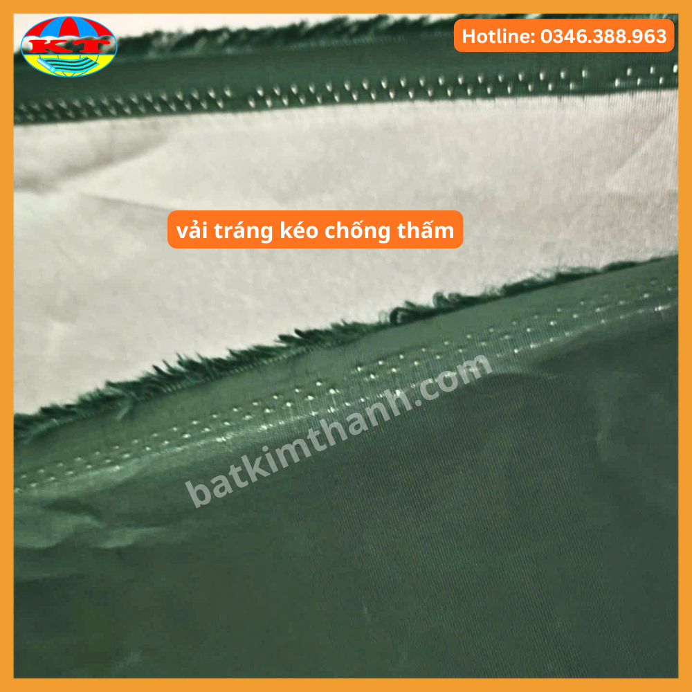 Vải dù tráng bạc xanh lá