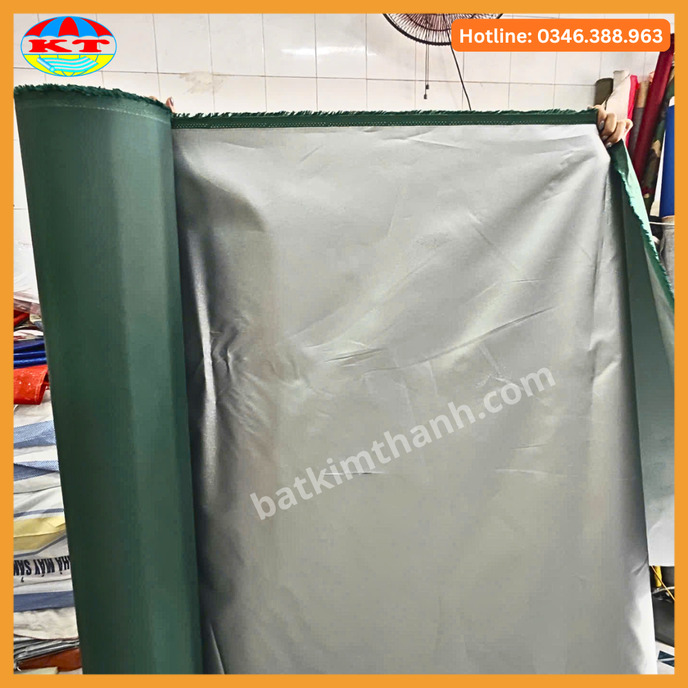 Vải dù tráng bạc xanh lá