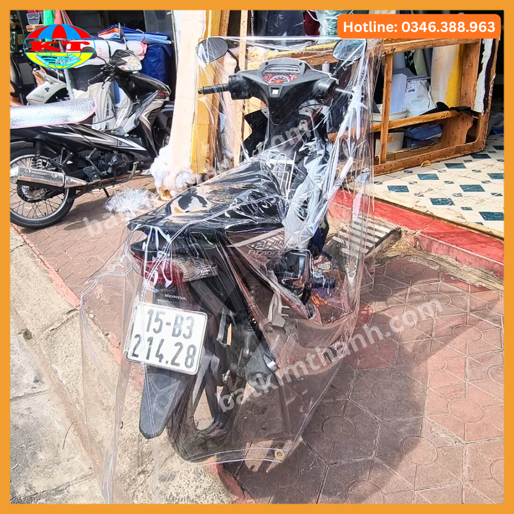Áo Phủ Xe Máy Trong Suốt