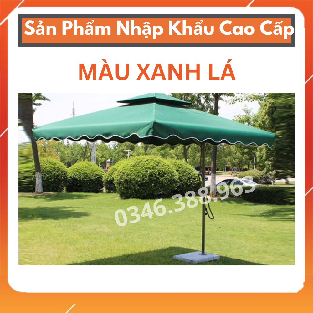 Ô Lệch Tâm Che Mưa , Che Nắng Kích  Thước 2,5M x 2,5M (Dòng phổ thông)