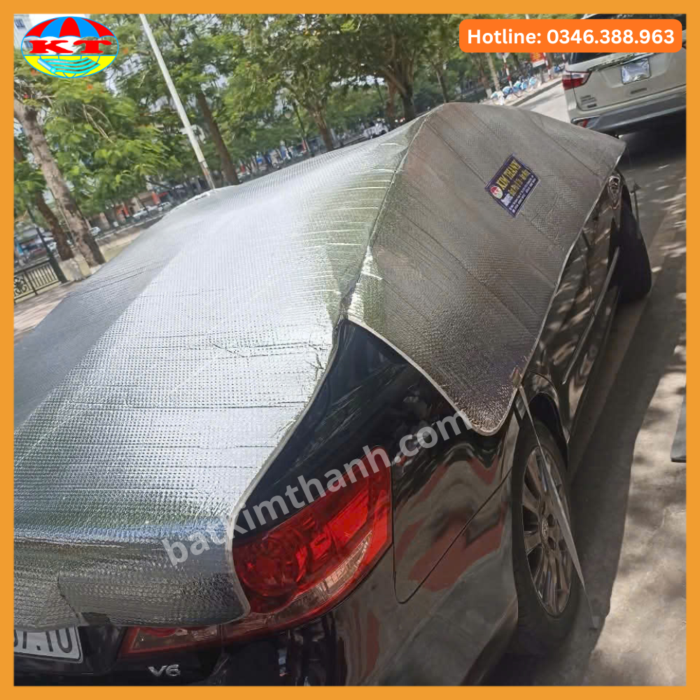 ÁO PHỦ Ô TÔ XỐP BẠC CÁCH NHIỆT - Phủ 2 Bên Cửa Kính Ô Tô