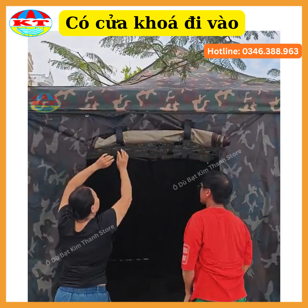 Nhà Bạt Gấp Gọn Rằn Ri Dã Chiến Quây 4 Mặt
