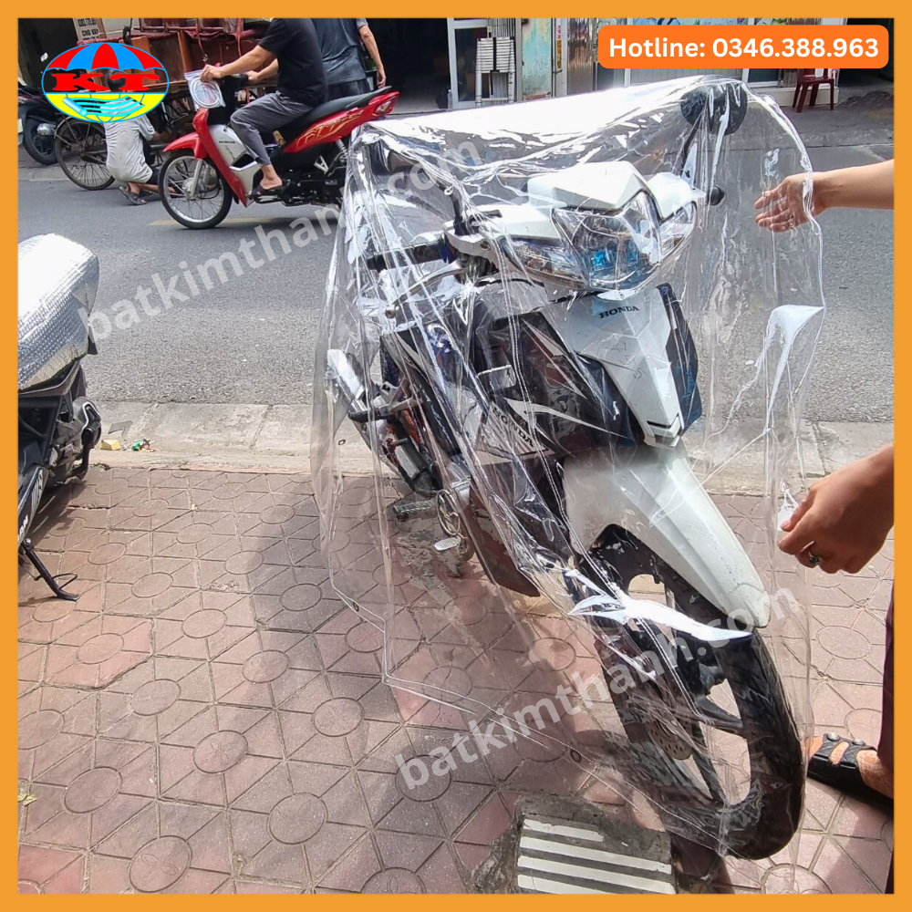 Áo Phủ Xe Máy Trong Suốt