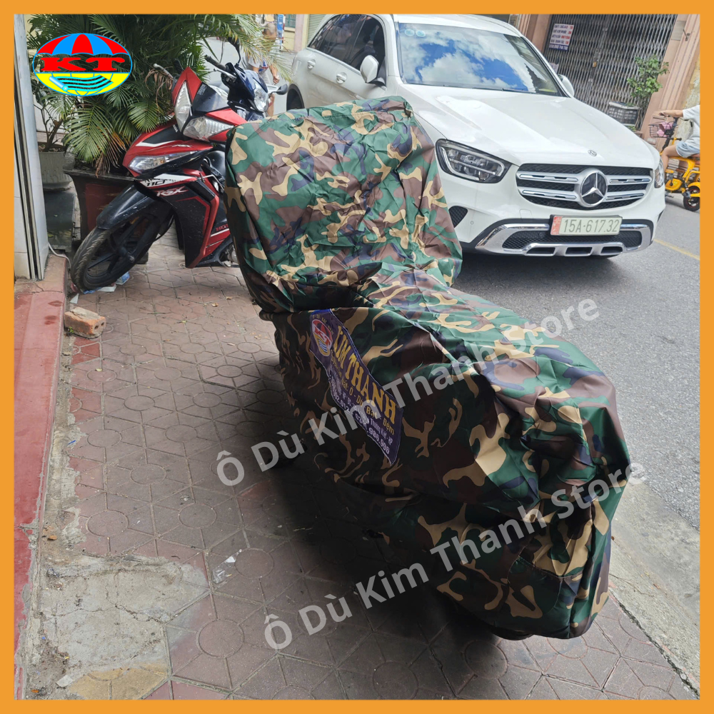 Áo Chụp Xe Máy Rằn Ri 2 Lớp