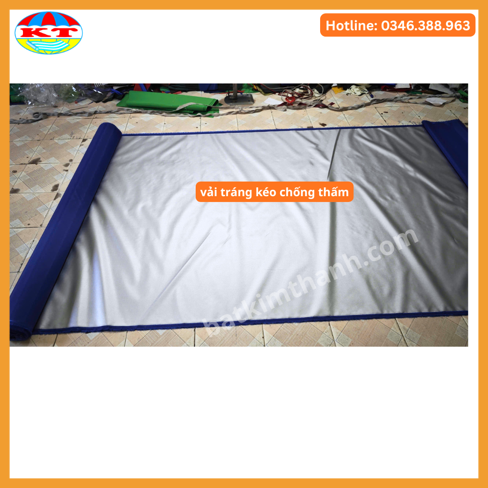 Vải dù tráng bạc xanh dương
