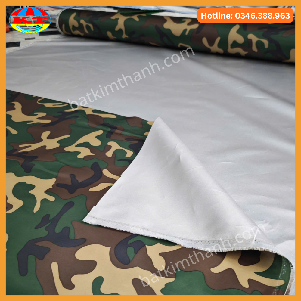 Vải Dù Rằn Ri Tráng Bạc Chống Nóng, Che Nắng