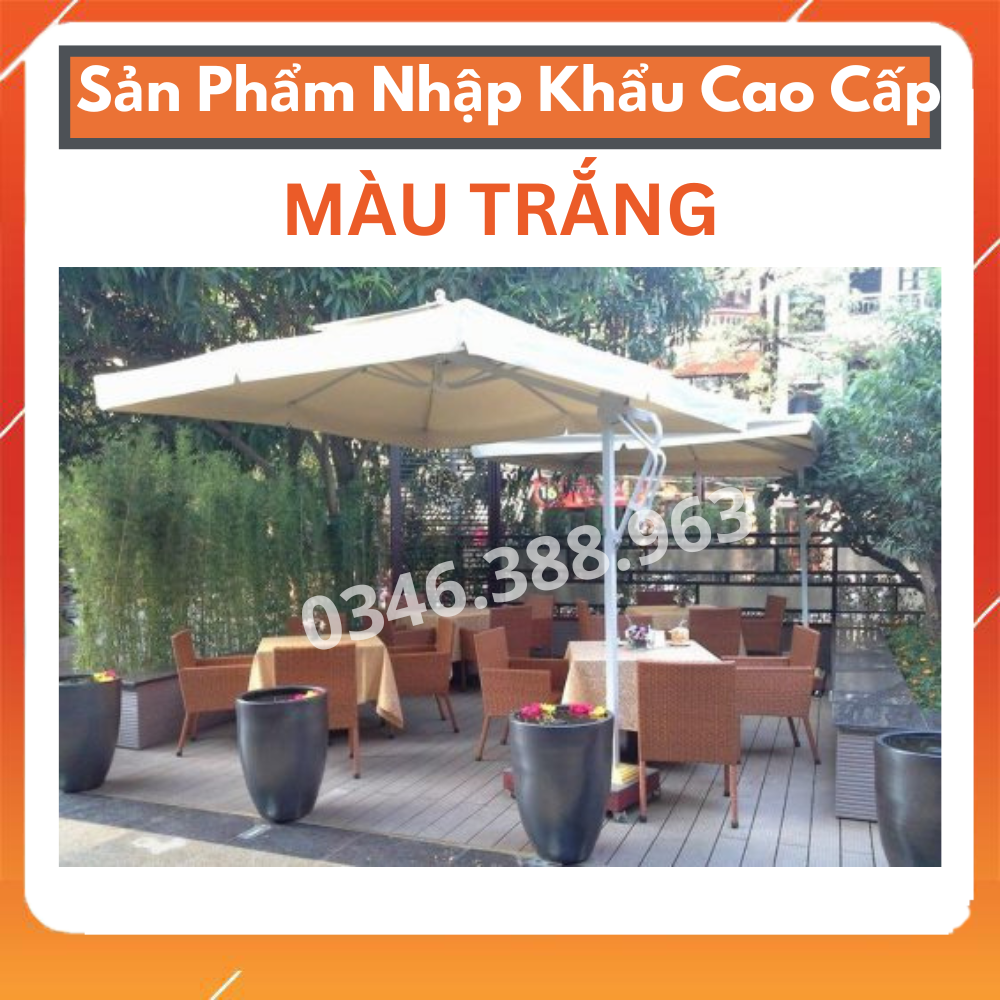 Ô Lệch Tâm Che Mưa , Che Nắng Kích  Thước 2,5M x 2,5M (Dòng phổ thông)