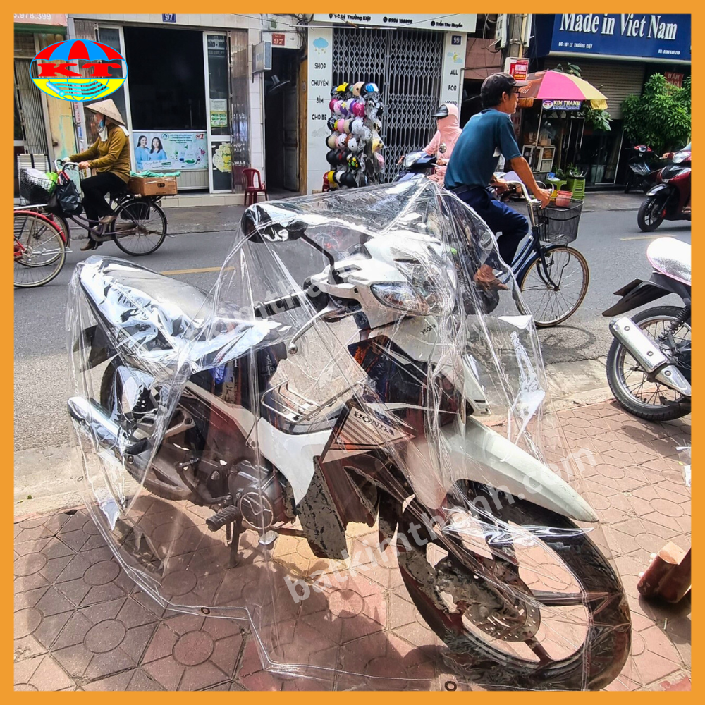 Áo Phủ Xe Máy Trong Suốt