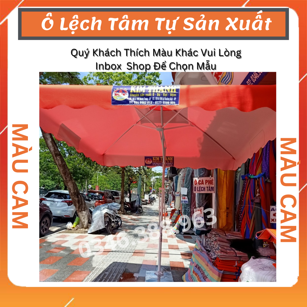 Ô Lệch Tâm Che Mưa , Che Nắng Kích  Thước 2,5M x 2,5M (Dòng phổ thông)