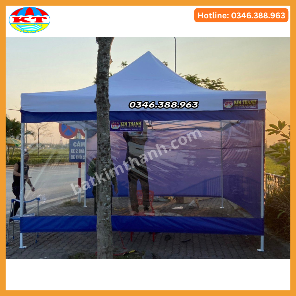 Nhà Bạt Gấp Gọn + Bạt Quây Trong Có Cửa Kéo Khoá