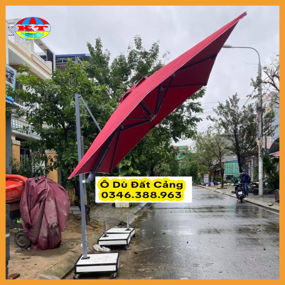 Ô Lệch Tâm Hợp Kim Nhôm 3M x 3M Xoay Nghiêng 360 Độ
