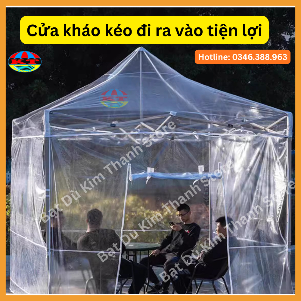 Nhà Bạt Gấp Gọn Trong Suốt + Rèm Che Trong Suốt