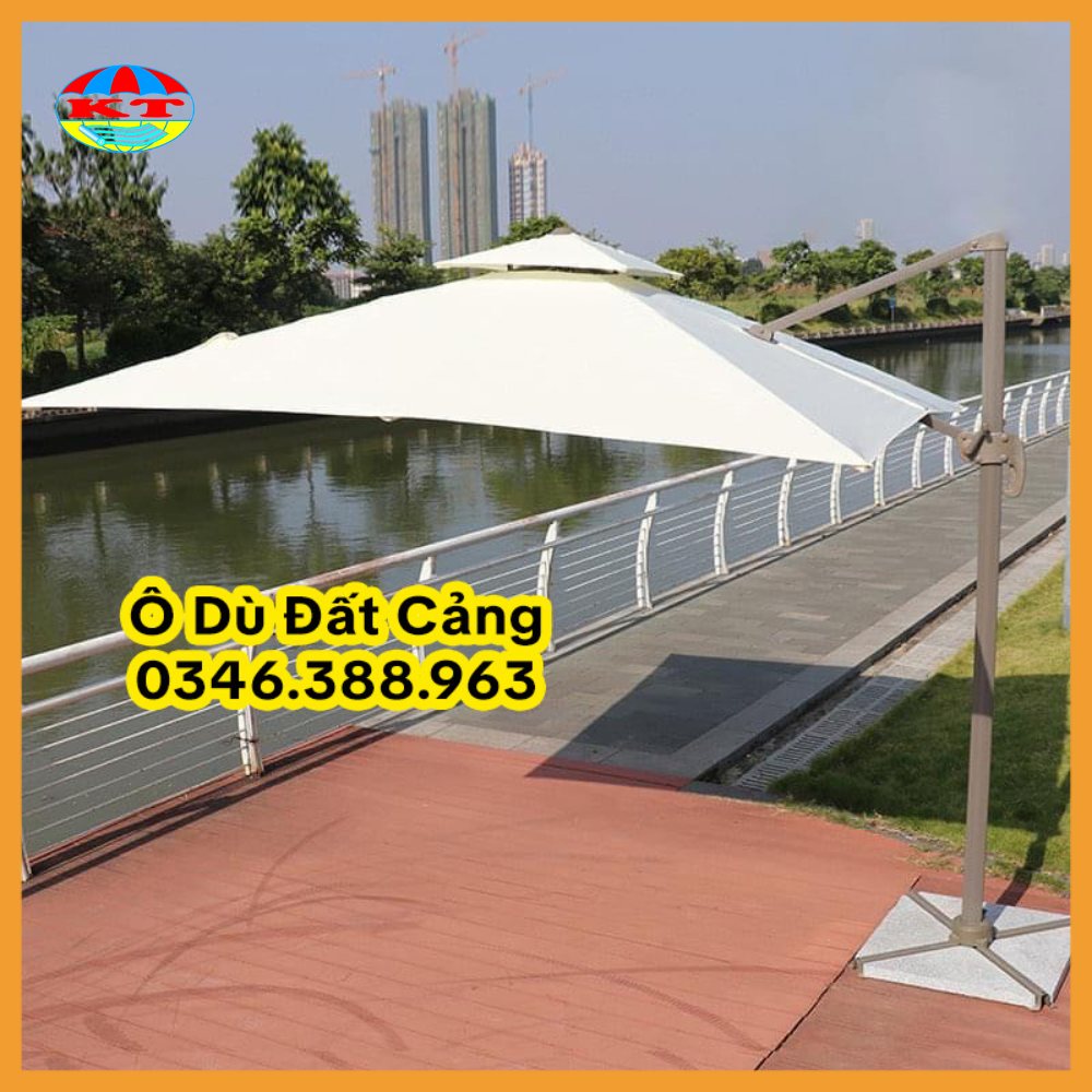 Ô Lệch Tâm Hợp Kim Nhôm 3M x 3M Xoay Nghiêng 360 Độ