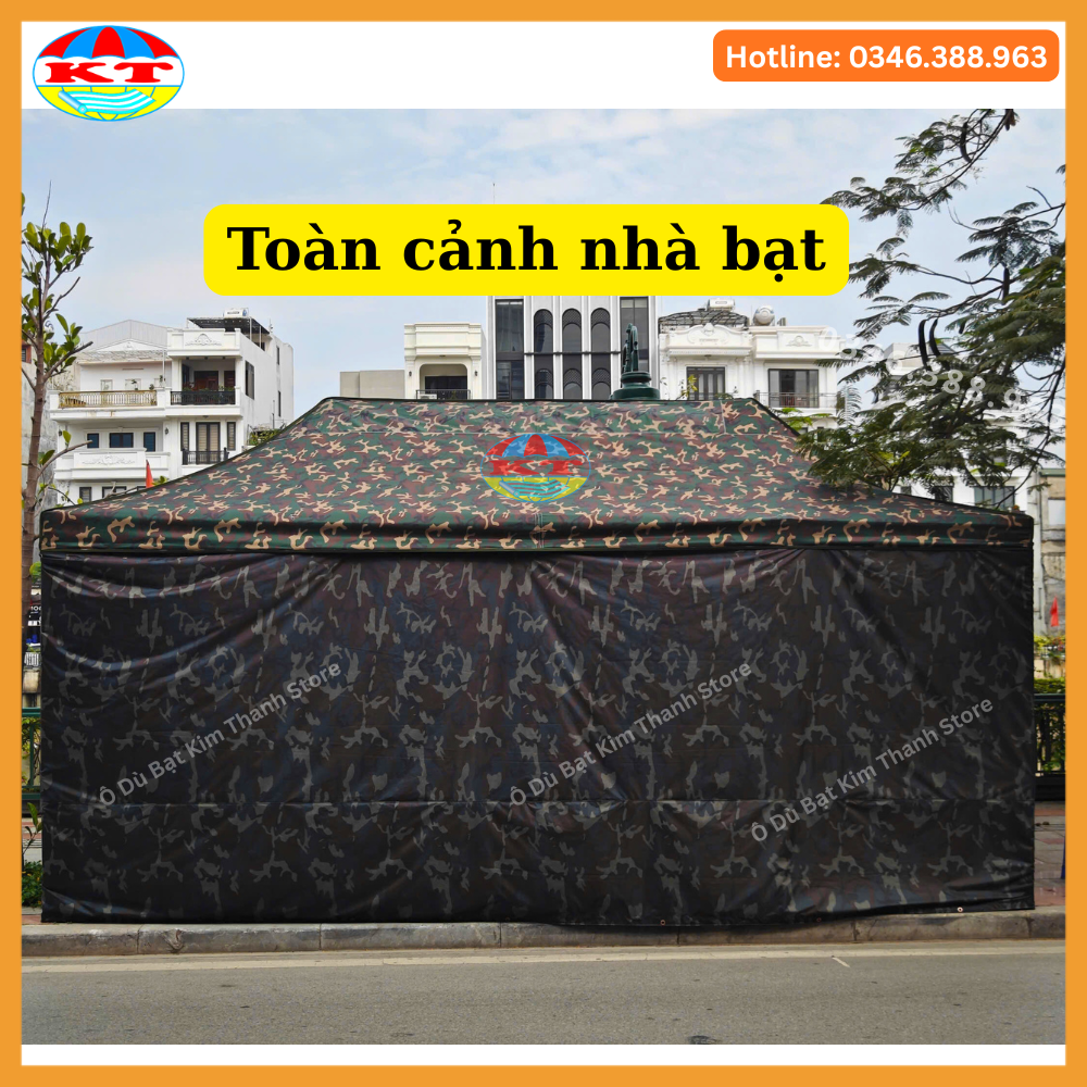 Nhà Bạt Gấp Gọn Rằn Ri Dã Chiến Quây 4 Mặt