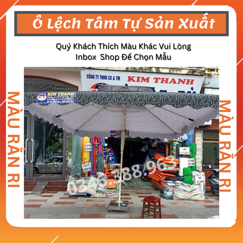 Ô Lệch Tâm Che Mưa , Che Nắng Kích  Thước 2,5M x 2,5M (Dòng phổ thông)