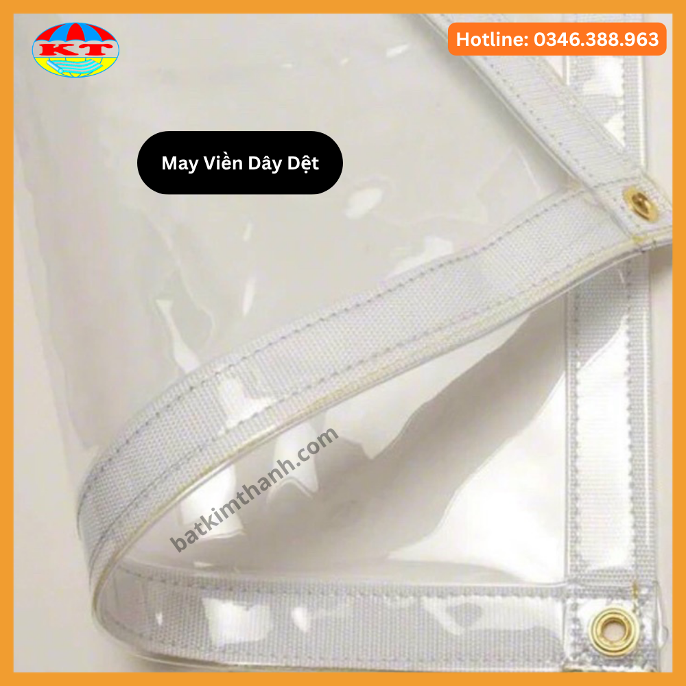 Bạt Trong Suốt May Viền