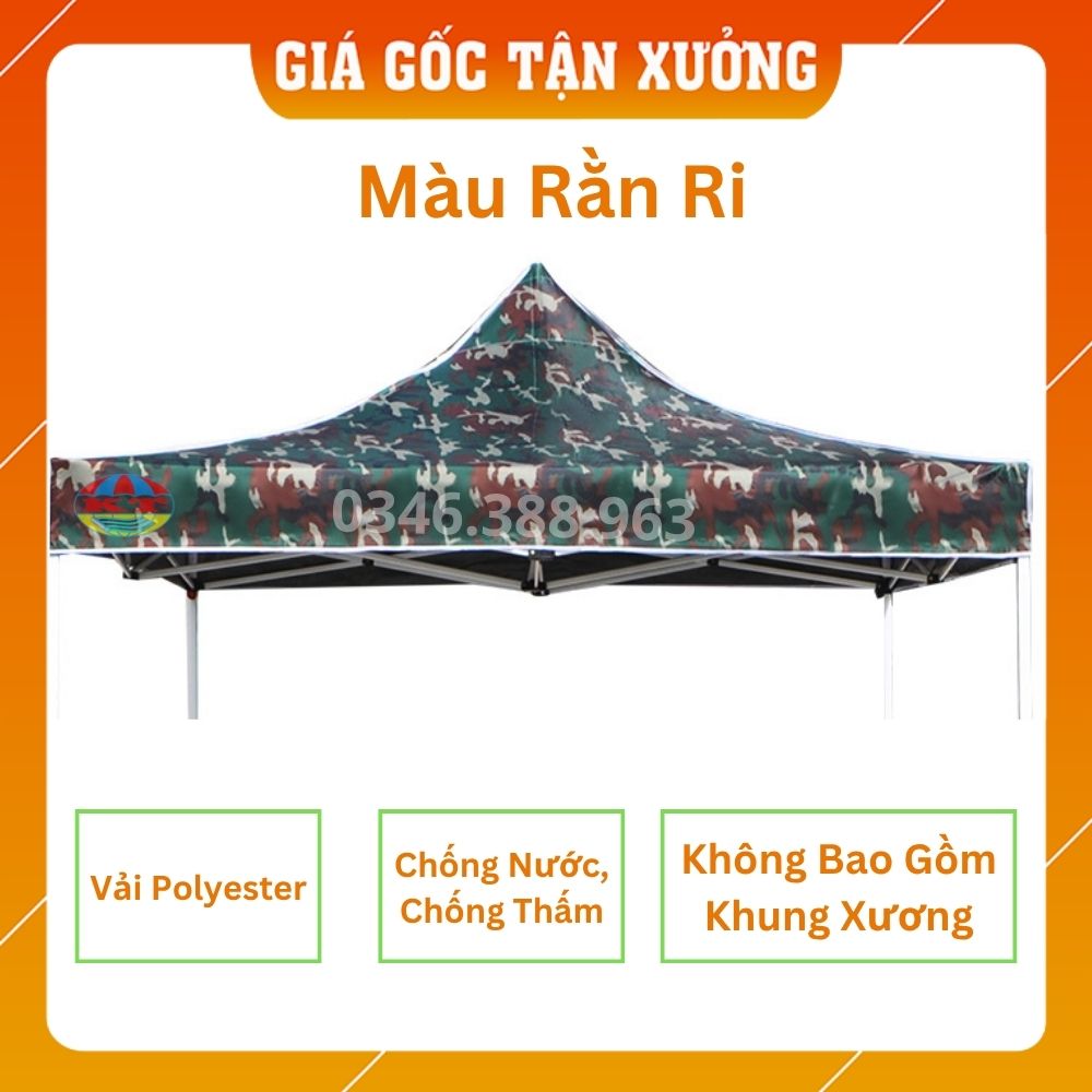 [Bạt Thay Thế] Tấm Bạt Mái Nhà Bạt 3M x 3M; 2,5M x 2,5M; 2M x 3M; 3M x 4,5M; 3M x 6M, 2M x 2M (chưa bao gồm khung xương)