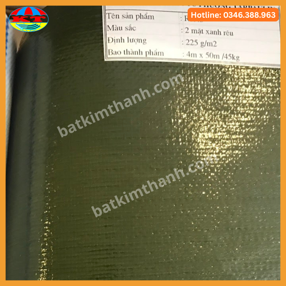 Bạt Dứa Xanh Rêu 2 Mặt