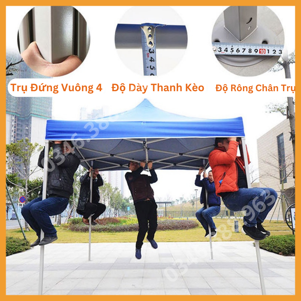 Nhà Bạt Gấp Gọn 3M x 3M