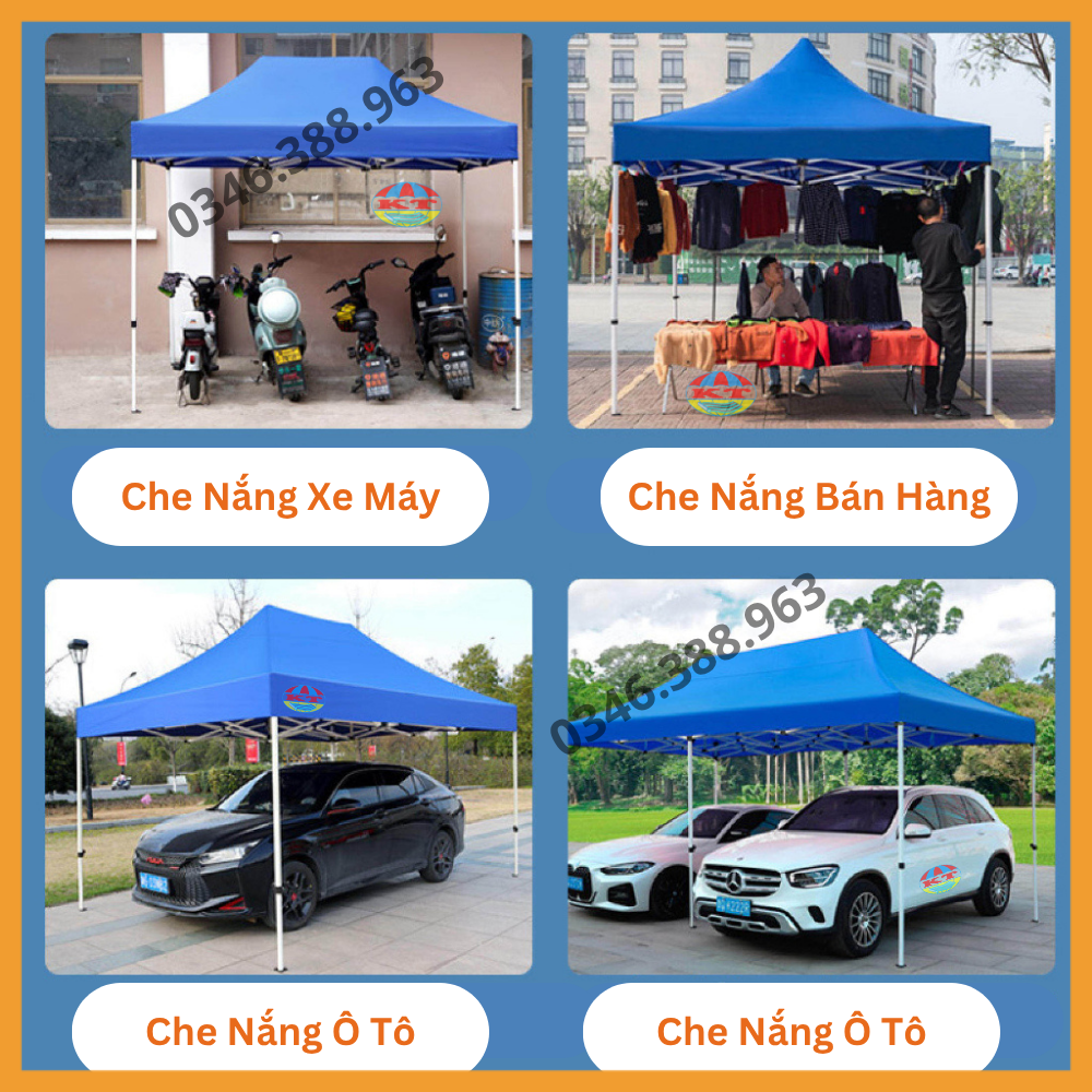 Nhà Bạt Gấp Gọn Xanh Lá Có Bánh Xe, In Logo Theo Yêu Cầu