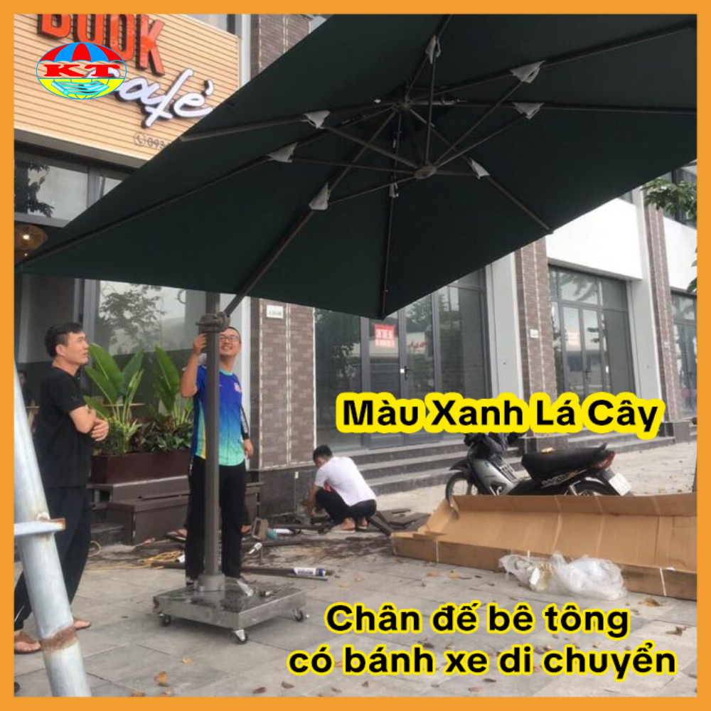 Ô Lệch Tâm Hợp Kim Nhôm 3M x 3M Xoay Nghiêng 360 Độ