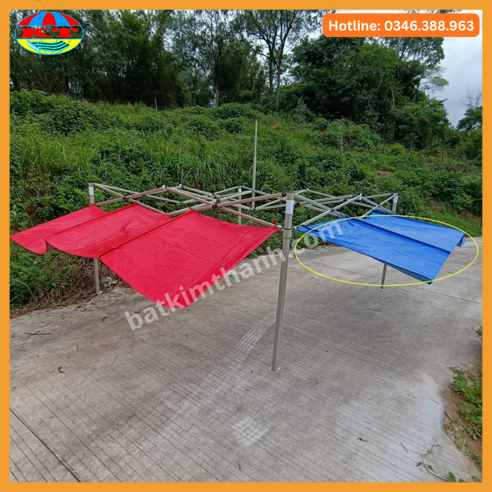 Bạt Che Nắng Nối Thêm Nhà Bạt Gấp Gọn – Đủ Size 2m 3m 4.5m 6m