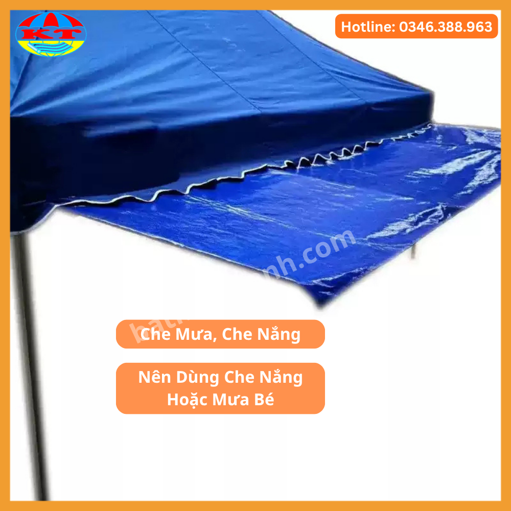 Bạt Che Nắng Nối Thêm Nhà Bạt Gấp Gọn – Đủ Size 2m 3m 4.5m 6m