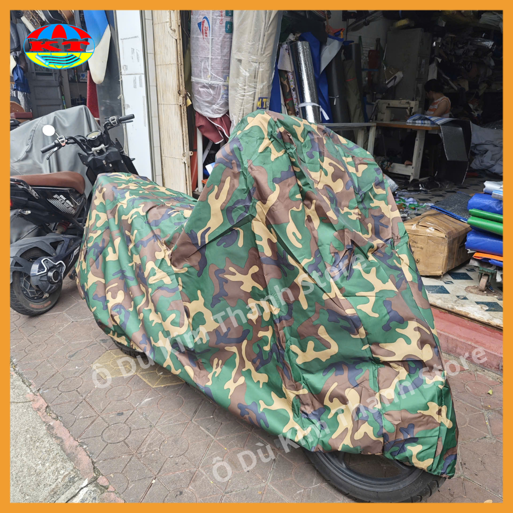 Áo Chụp Xe Máy Rằn Ri 2 Lớp