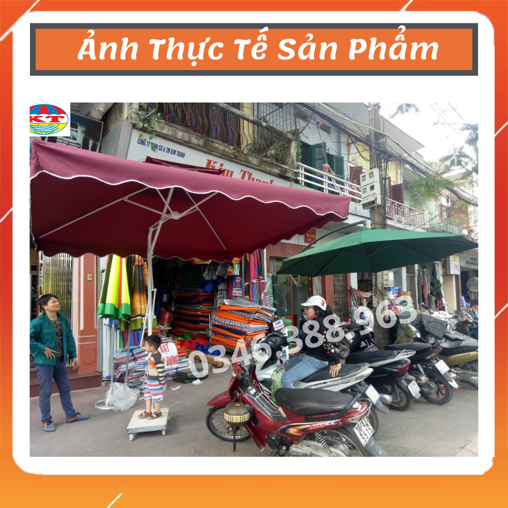 Ô Lệch Tâm Che Mưa , Che Nắng Kích  Thước 2,5M x 2,5M (Dòng phổ thông)