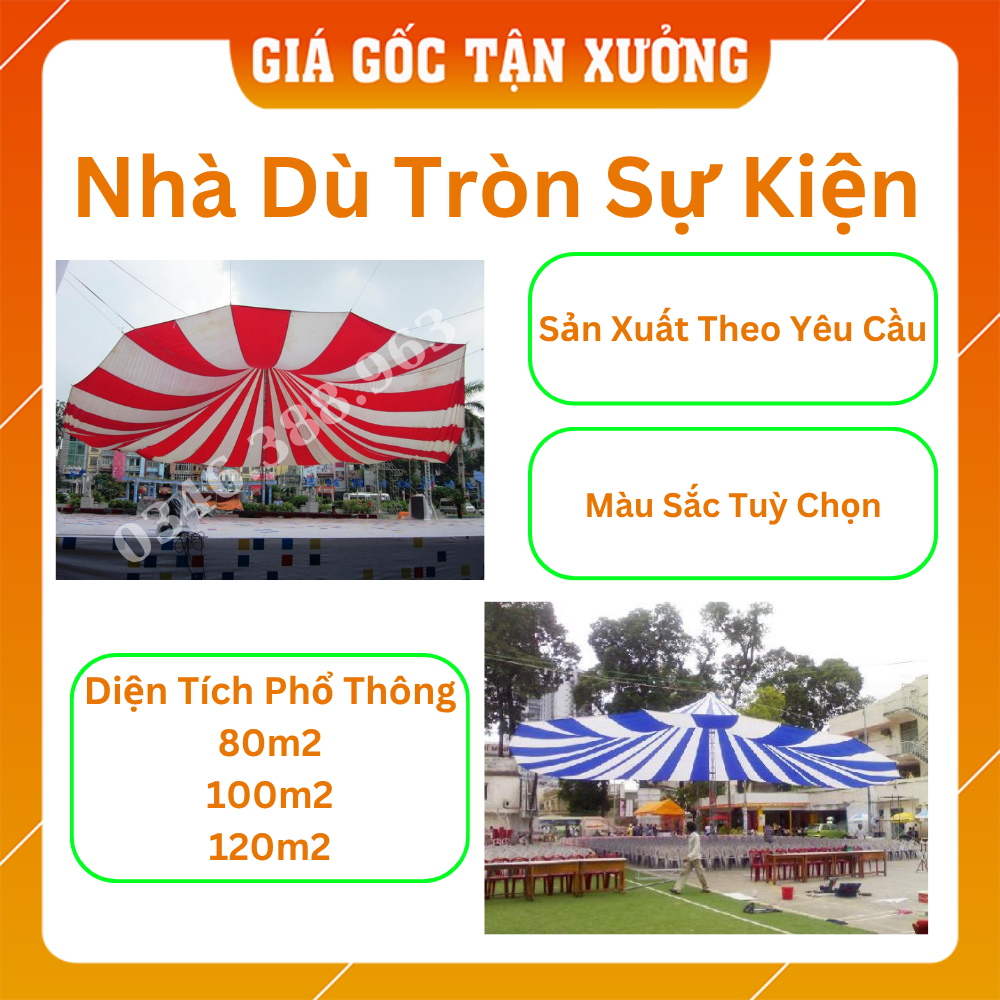 Dù Tròn Sự Kiện - Sản Xuất Theo Yêu Cầu