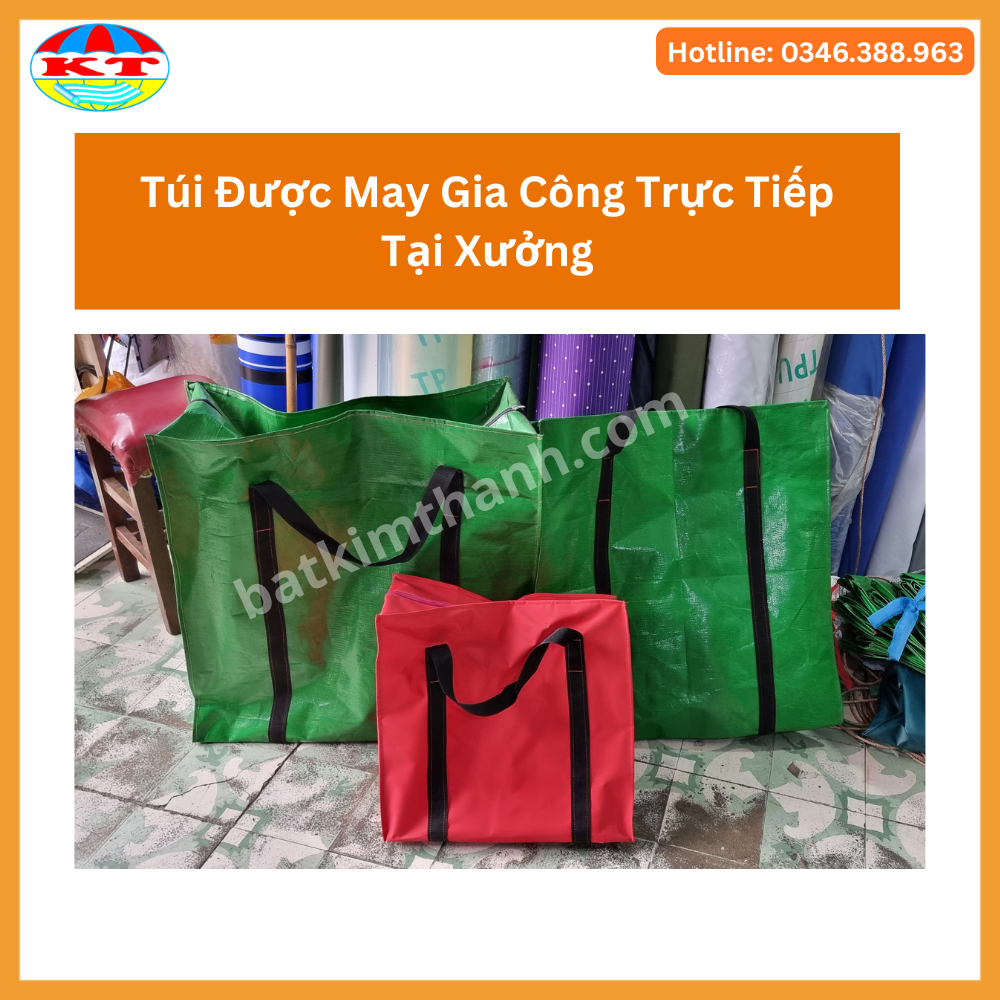 Túi  Vải có 2 dây kéo  đựng quần áo, chăn màn